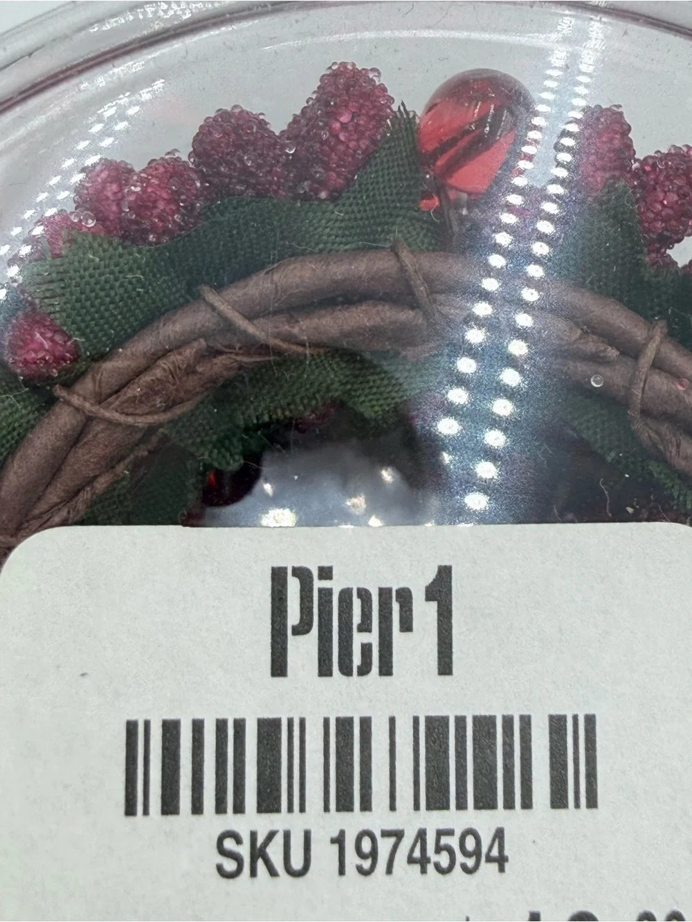 Vintage Pier 1 Sugared Cranberry Napkin Rings Set Of 12 Christmas Holiday NEW!